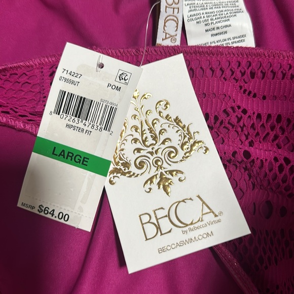 NWT BECCA Color Play Swim Bottom - Picture 4 of 6